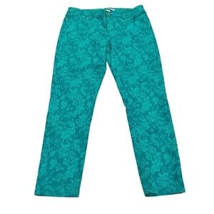 LC Lauren Conrad Turquoise Kate the Pencil Slim pant 2 Way Stretch Size 14